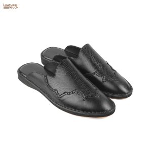 Leather Star Half Shoe - Black - Image 2