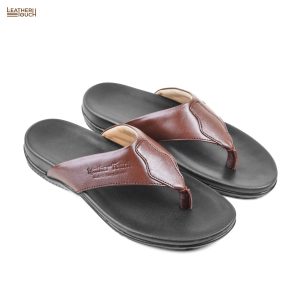Premium Leather Sandal - Brown - Image 3
