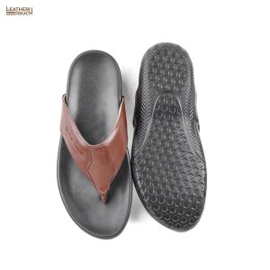 Premium Leather Sandal - Brown - Image 4