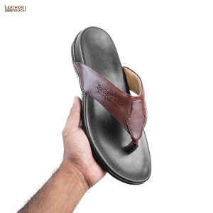 Premium Leather Sandal - Brown - Image 2