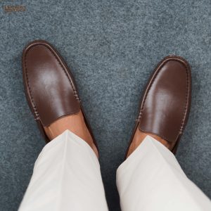 Leather Half Loafer - Chocolate - Image 3