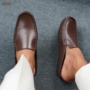 Leather Half Loafer - Chocolate - Image 4
