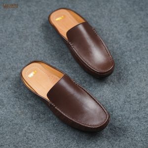 Leather Half Loafer - Chocolate - Image 6