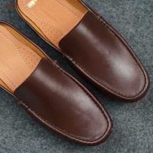 Leather Half Loafer - Chocolate - Image 7
